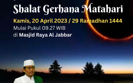 Masjid Raya Al Jabbar Gelar Shalat Gerhana Matahari