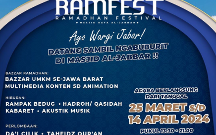 Ramadhan Festival Masjid Raya Al Jabbar 25 Maret s.d. 14 April 2024