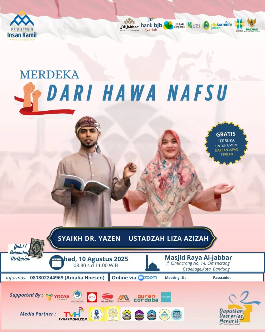 Jadwal Kajian MT Insan Kamil 10 Agustus 2025