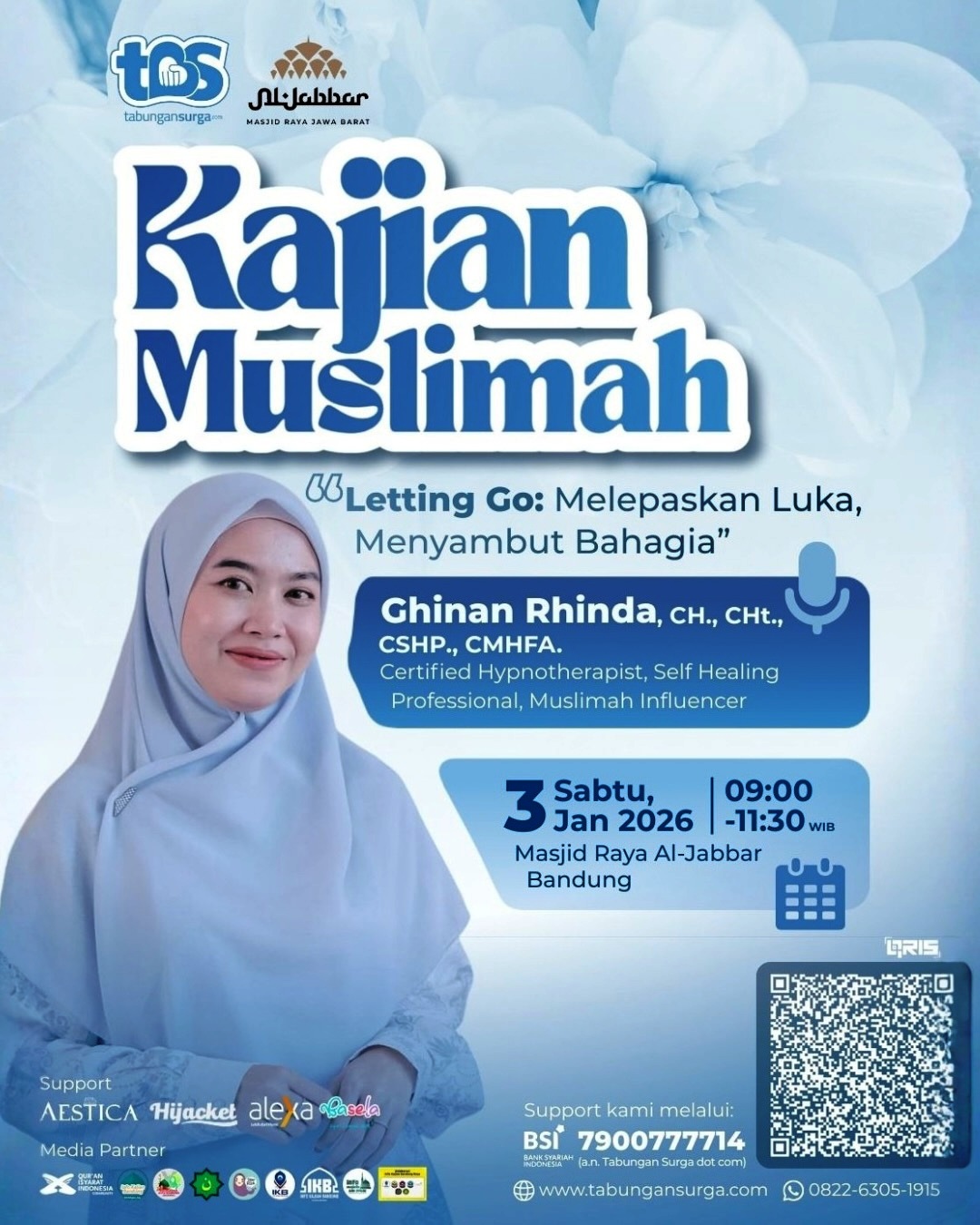 Kajian Muslimah Ghinan Rhinda di Al Jabbar 3 Januari 2026