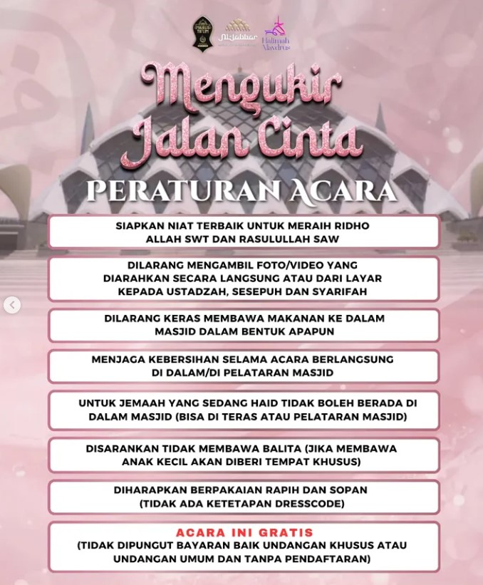Kajian Ustadzah Halimah Alaydrus Kembali Hadir di Al Jabbar 10 Januari 2026